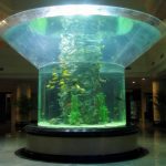 pmma stiklo akvariumas pusė cilindro perspex aiškus žuvų bakas